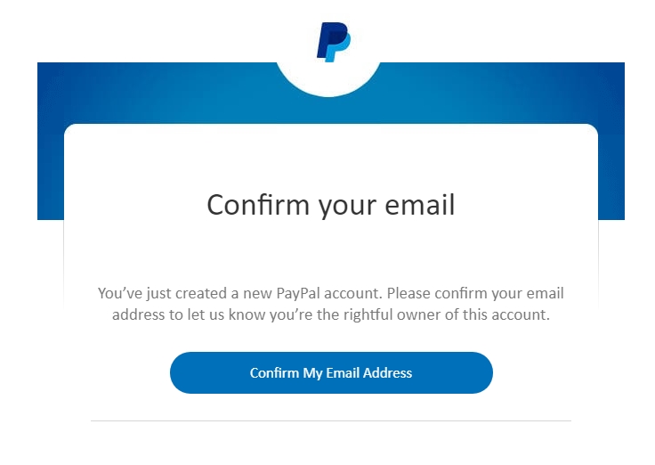 PayPal confirm email address